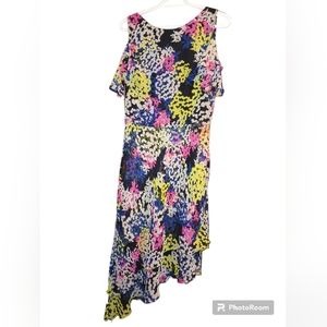 JUST TAYLOR EUC Shoulderless dress. Multicolor Sz 12